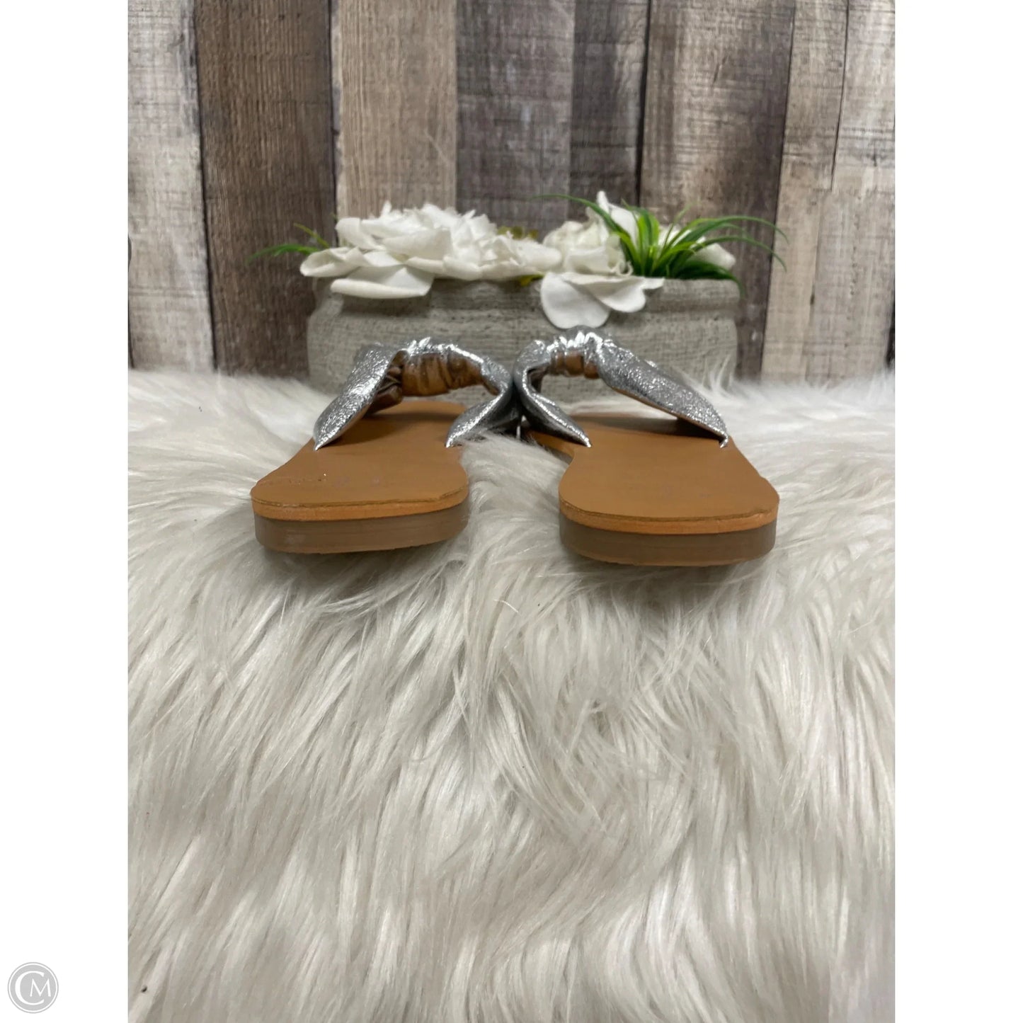 Sandals Flats By A New Day In Silver, Size: 6.5