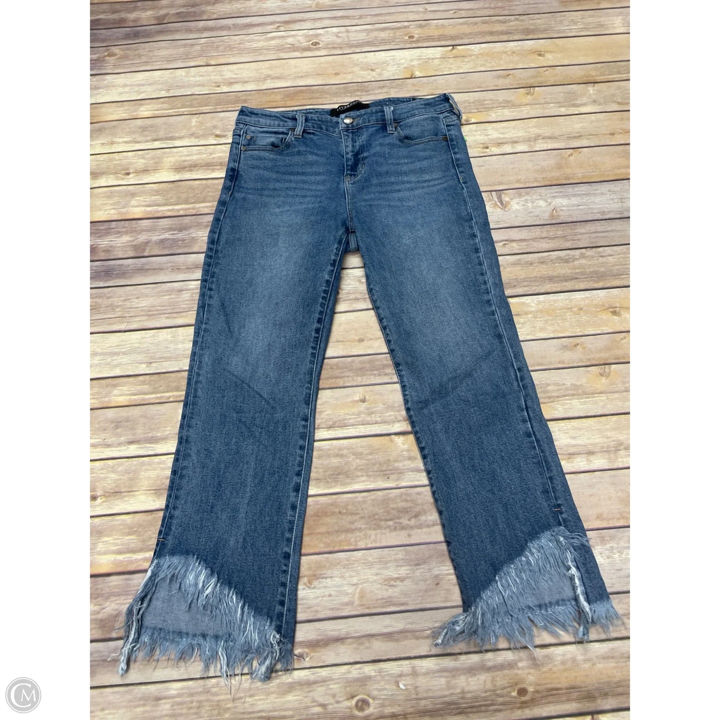 Jeans Cropped By Liverpool In Blue Denim, Size: 4