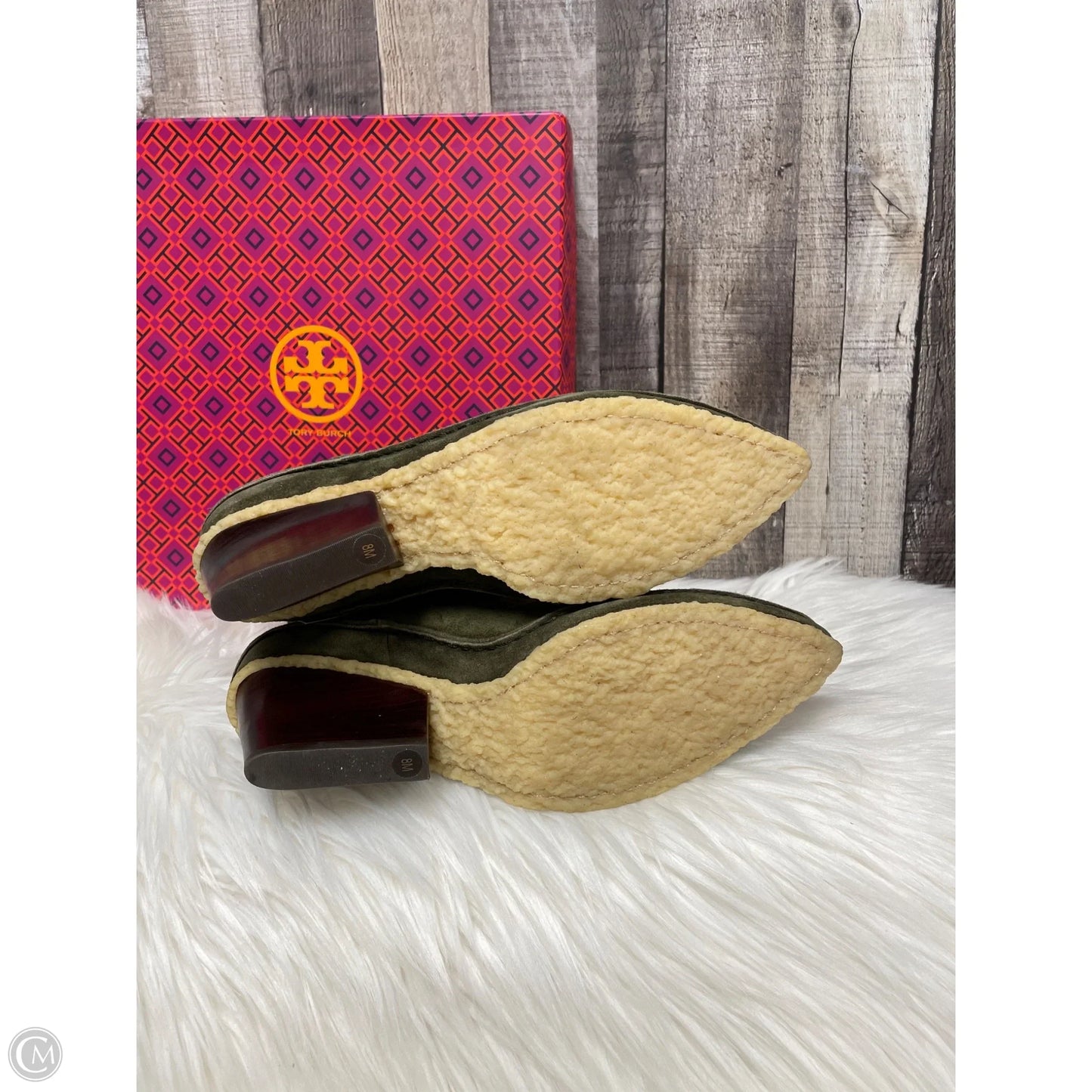 Boots Designer By Tory Burch In Green, Size: 8