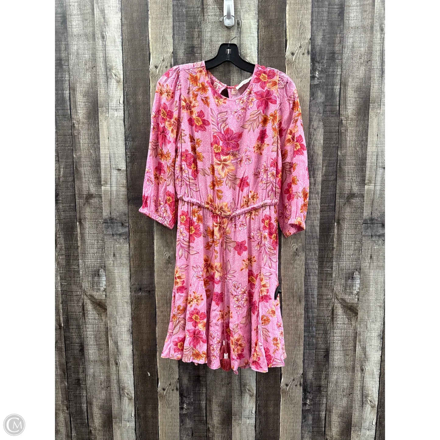 Dress Casual Short By Loft In Orange & Pink, Size: S