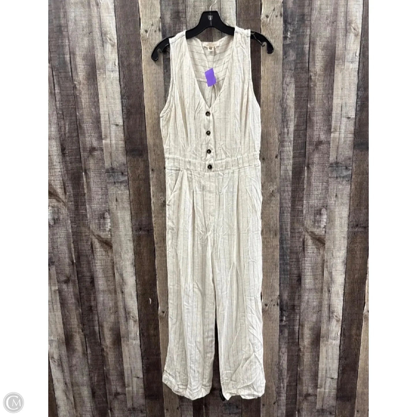 Jumpsuit By Monteau In Striped Pattern, Size: L