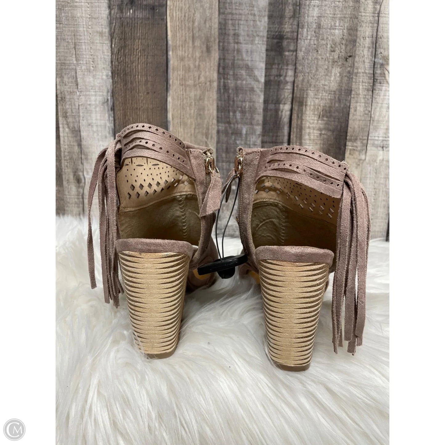 Shoes Heels Block By Not Rated In Tan, Size: 7.5