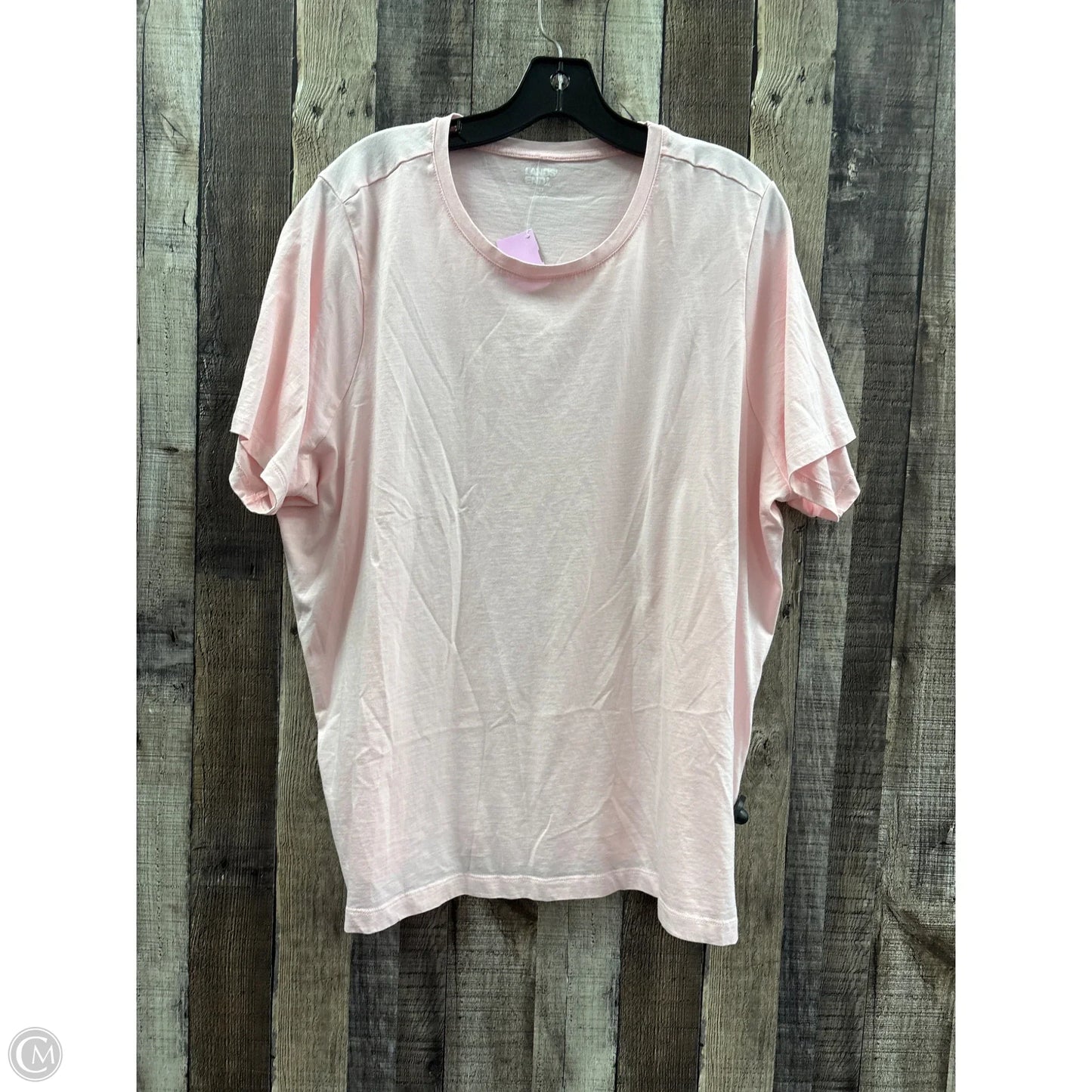 Top Short Sleeve Basic By Lands End In Pink, Size: 3x