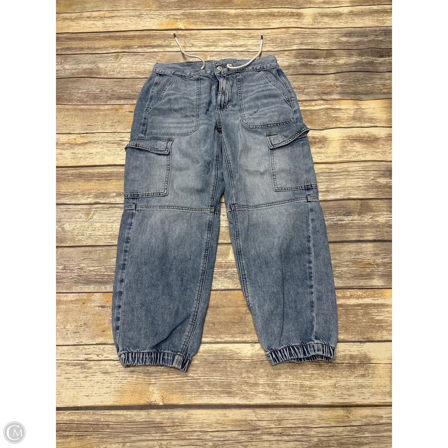 Jeans Straight By American Eagle In Blue Denim, Size: 0