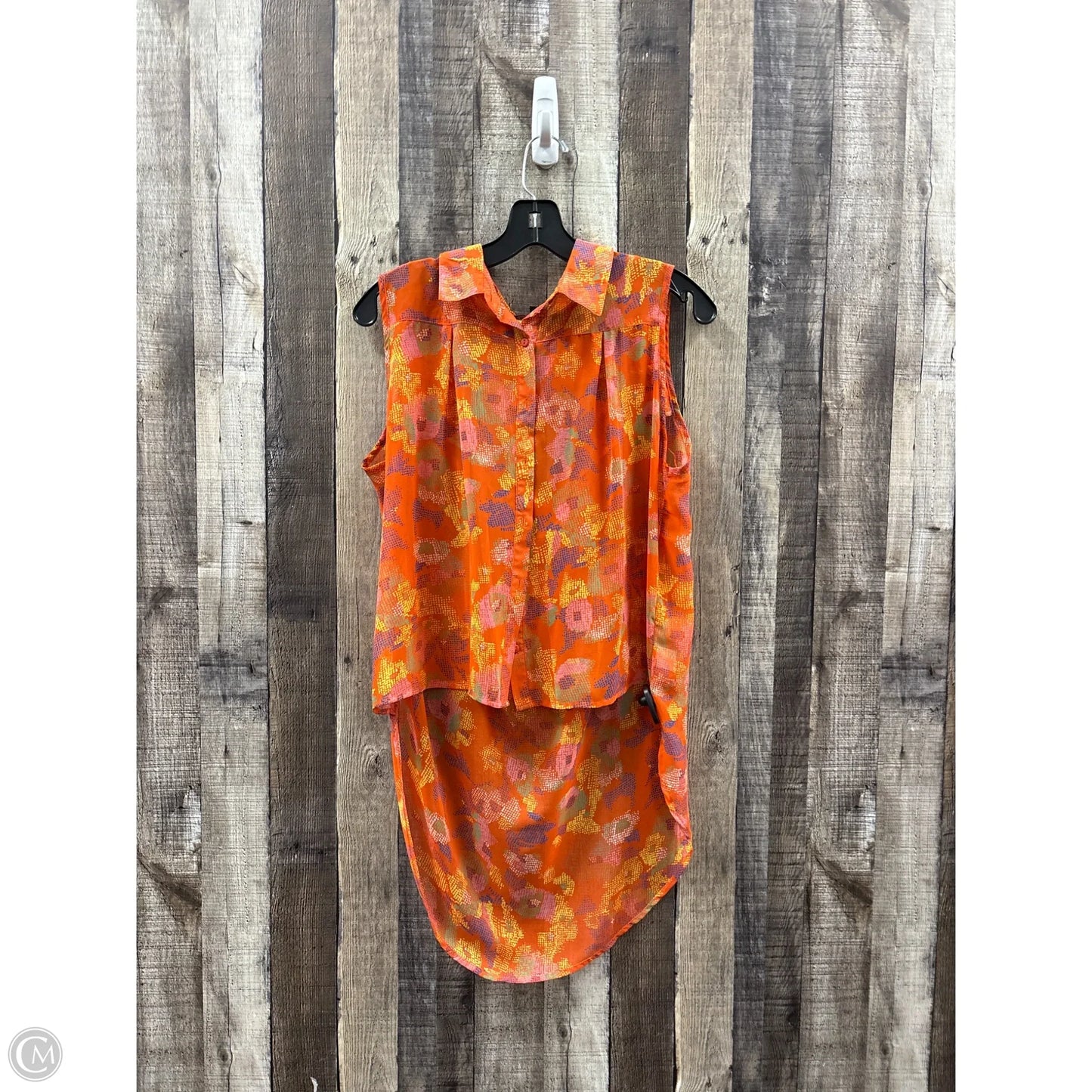 Top Sleeveless By Sweet Rain In Orange, Size: L