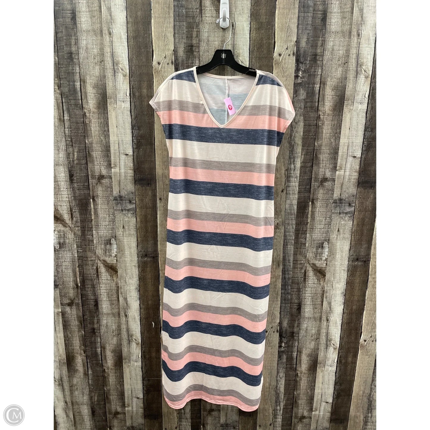 Dress Casual Midi By Shein In Striped Pattern, Size: M