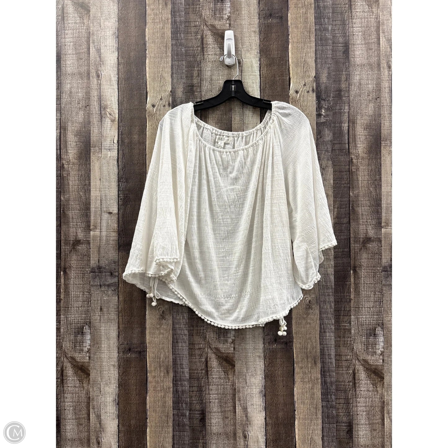 Top 3/4 Sleeve By Studio In White, Size: S