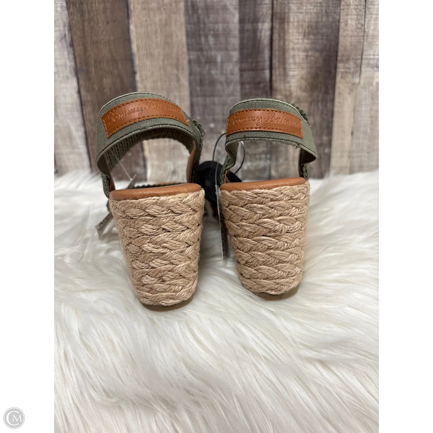 Sandals Heels Wedge By Tommy Bahama In Green, Size: 7.5