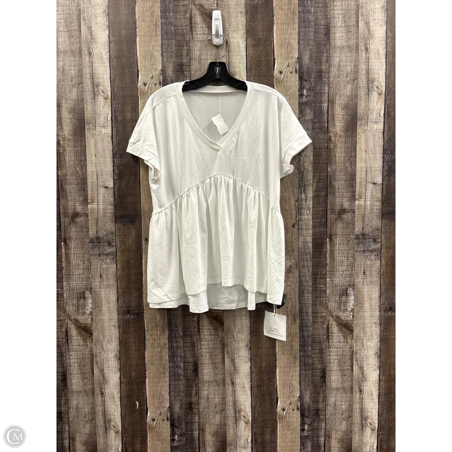 Top Short Sleeve By Cmf In White, Size: S
