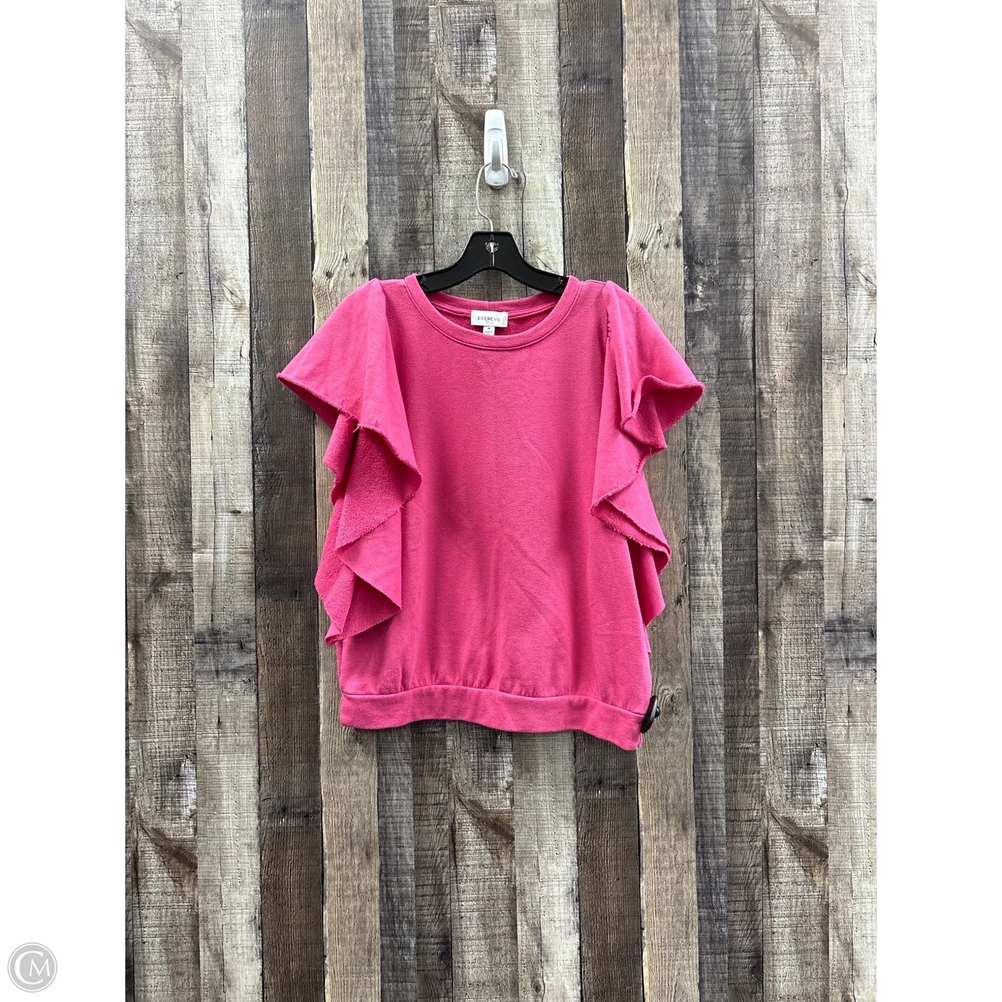 Top Short Sleeve By Evereve In Pink, Size: M