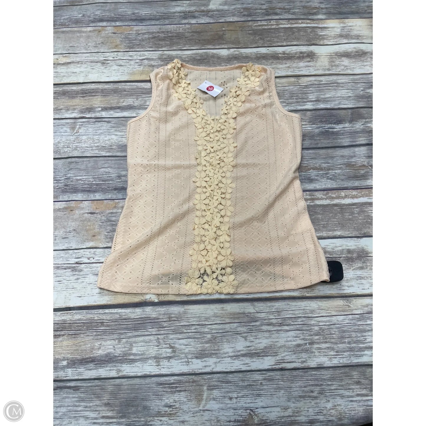 Top Sleeveless By Cmf In Yellow, Size: S