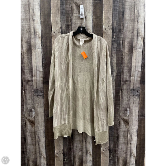Sweater Cardigan By Chicos In Gold, Size: M