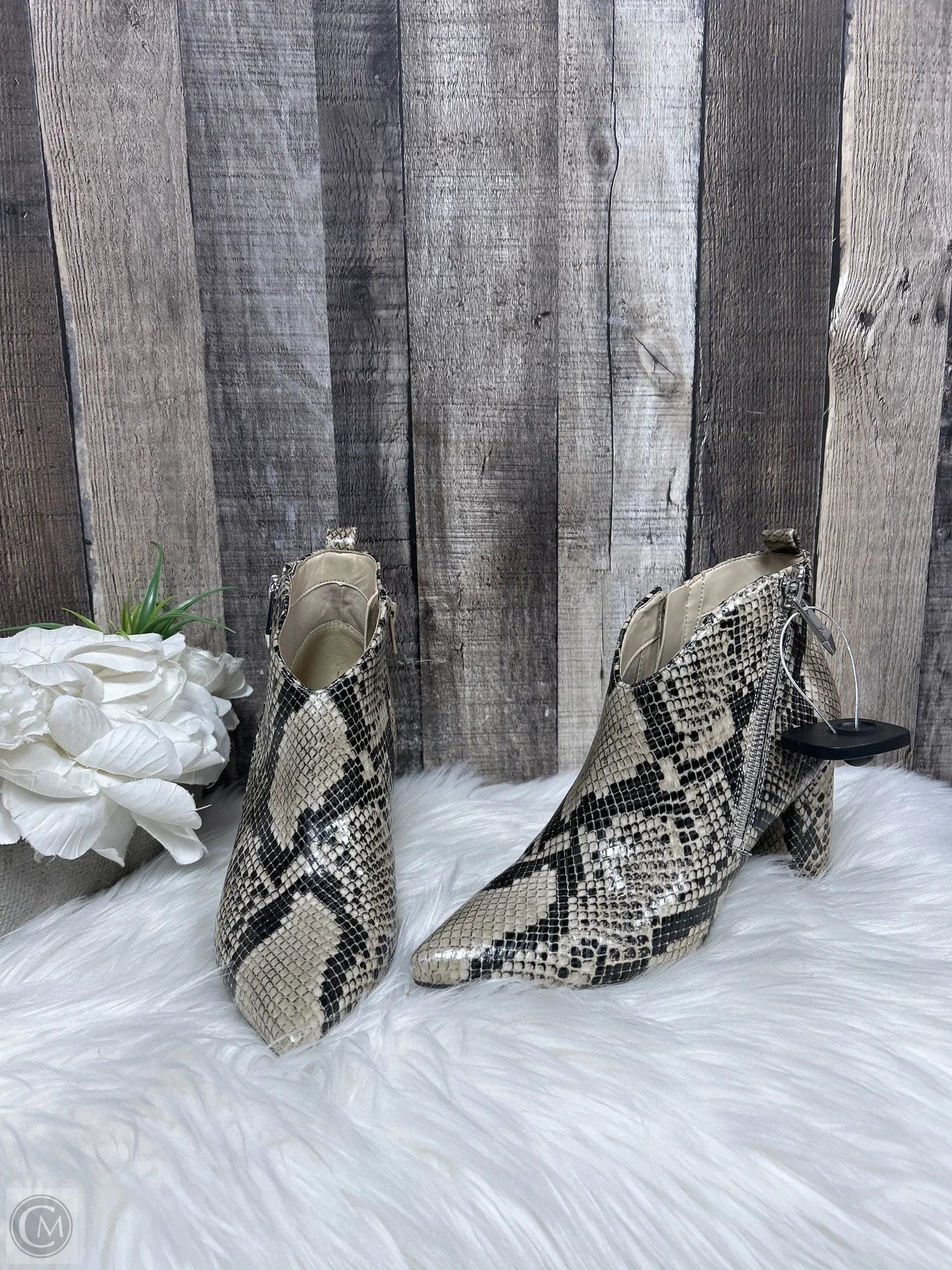 Boots Ankle Heels By Marc Fisher In Snakeskin Print, Size: 6