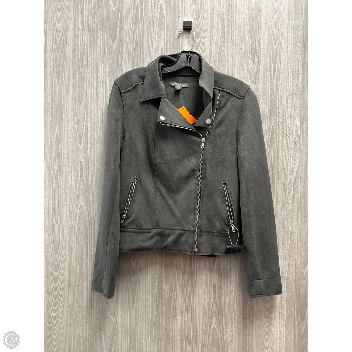 Jacket Moto By Level 99 In Grey, Size: S