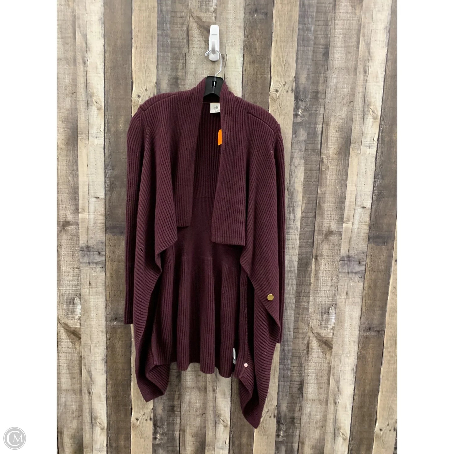 Sweater Cardigan By Cabi In Maroon, Size: S