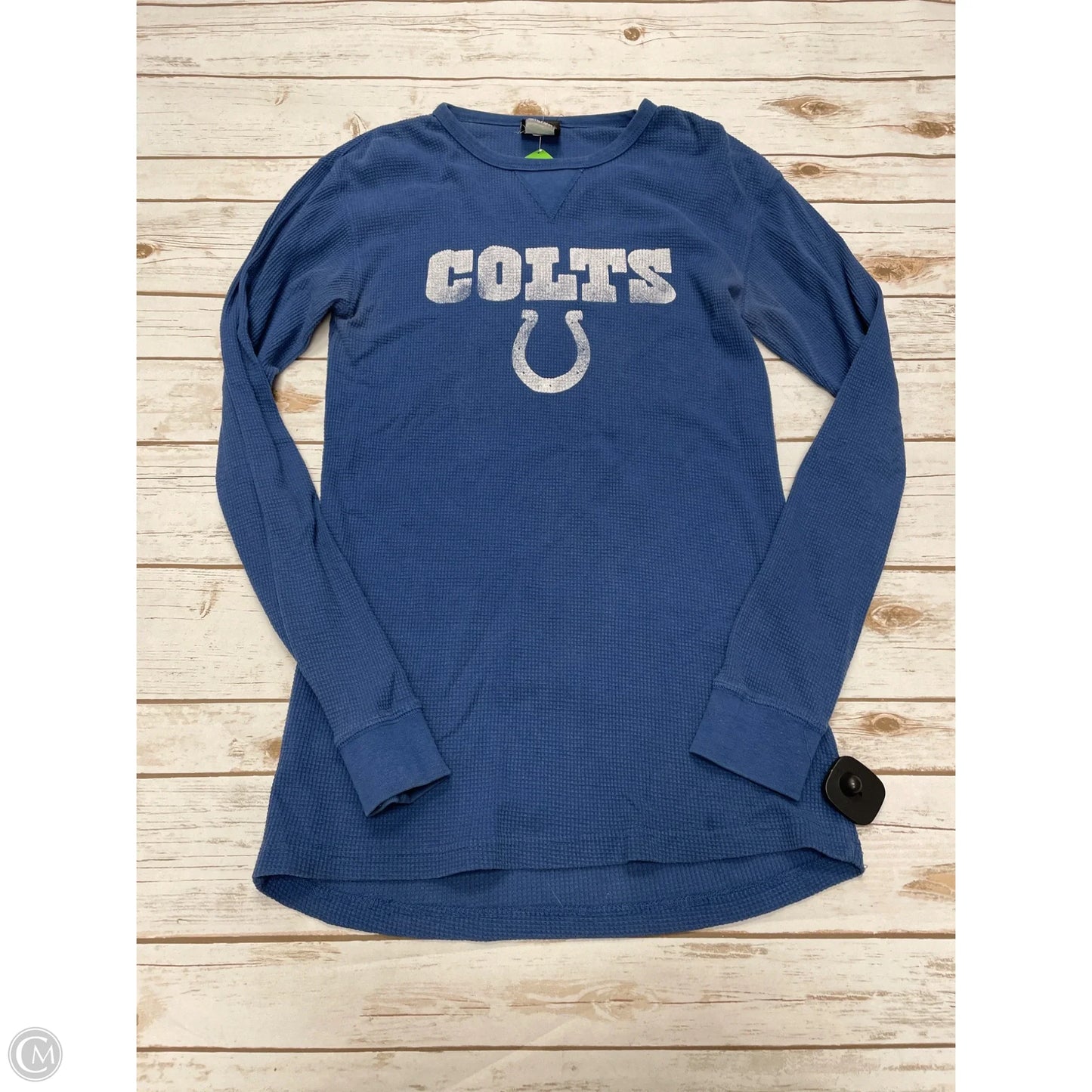 Athletic Top Long Sleeve Crewneck By Cme In Blue, Size: M