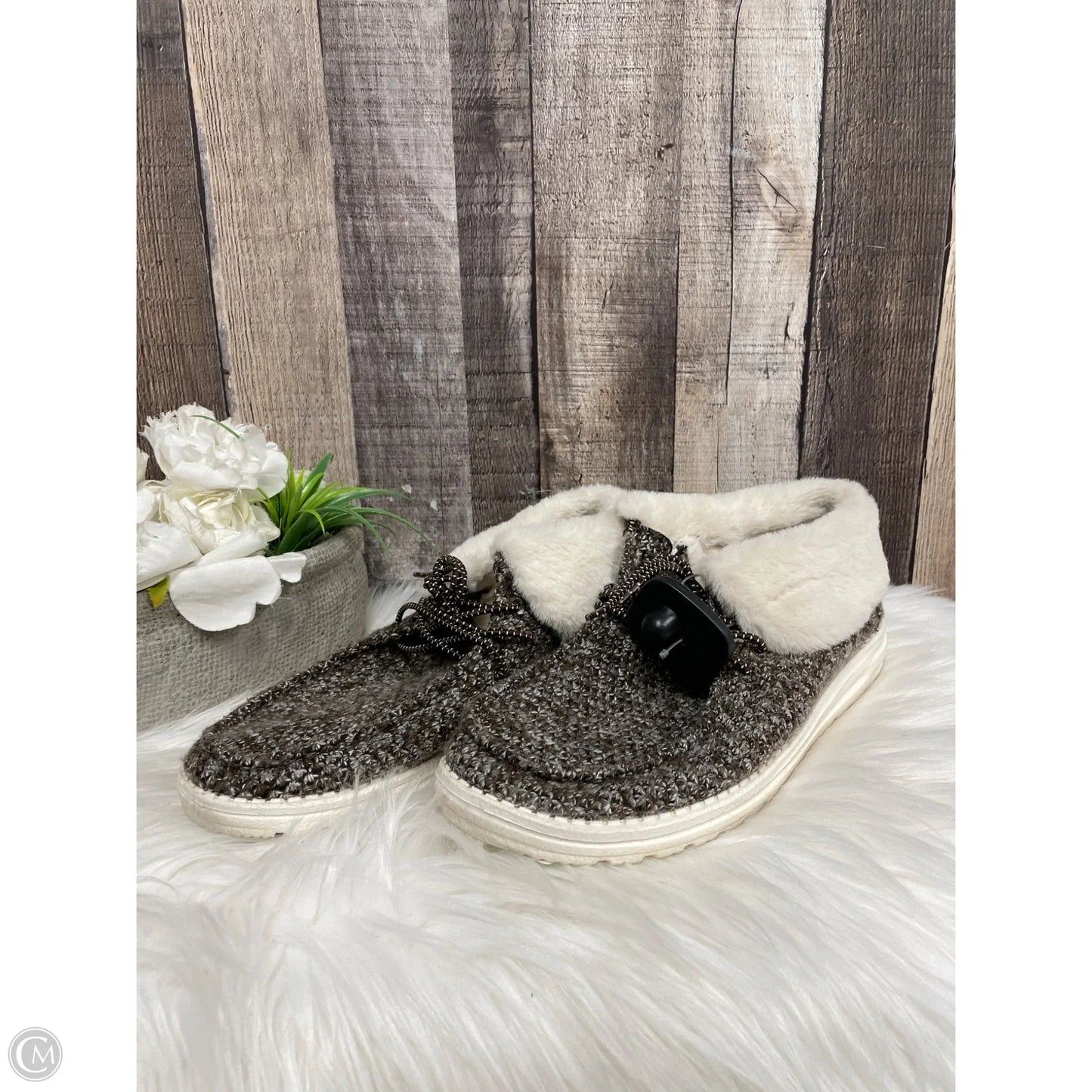 Shoes Flats By Hey Dude In Brown, Size: 8