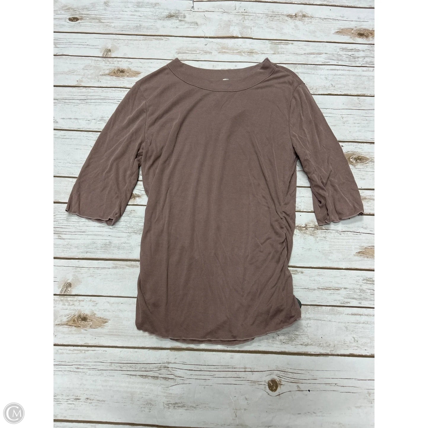 Top Short Sleeve By Free People In Tan, Size: L