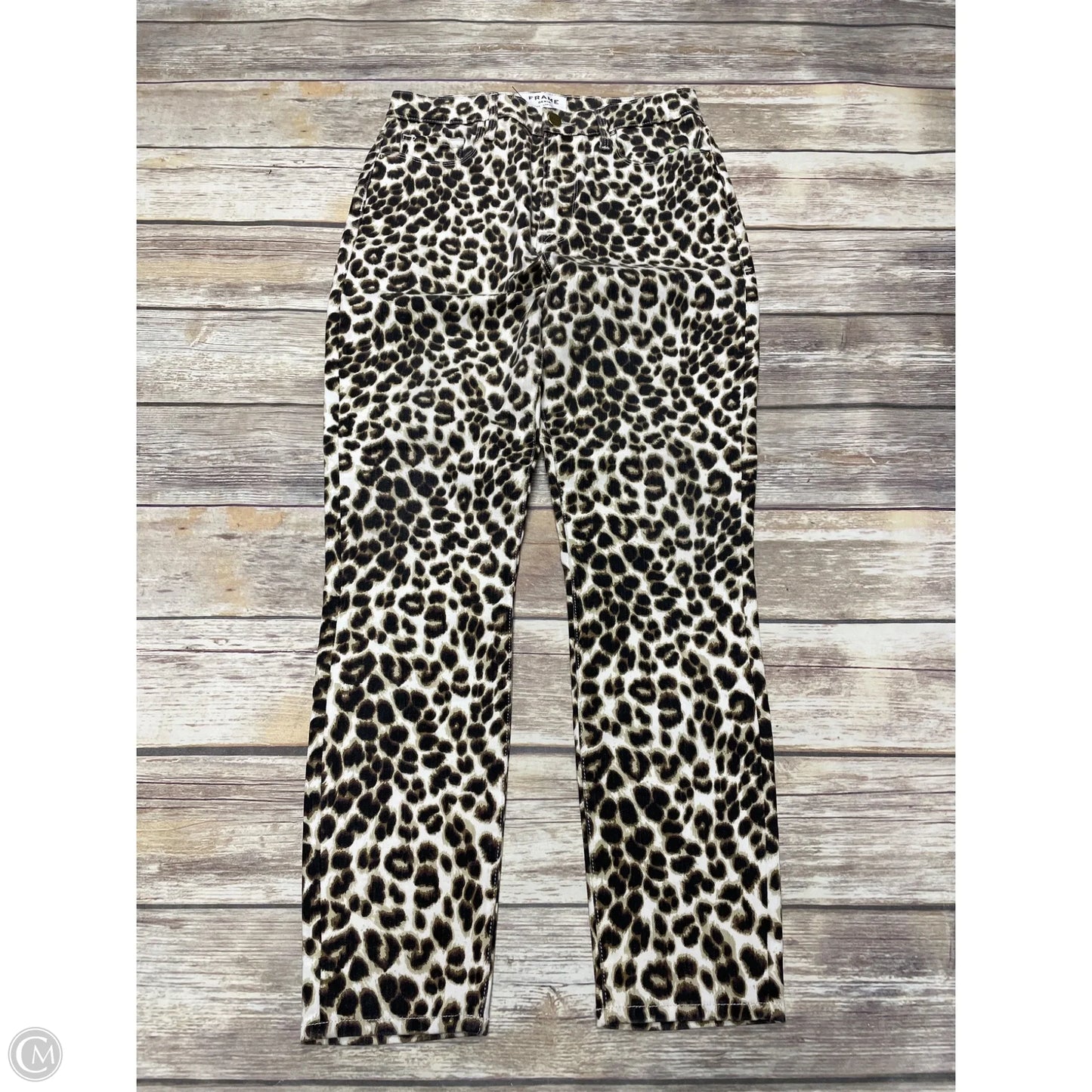 Jeans Straight By Frame In Animal Print, Size: 6