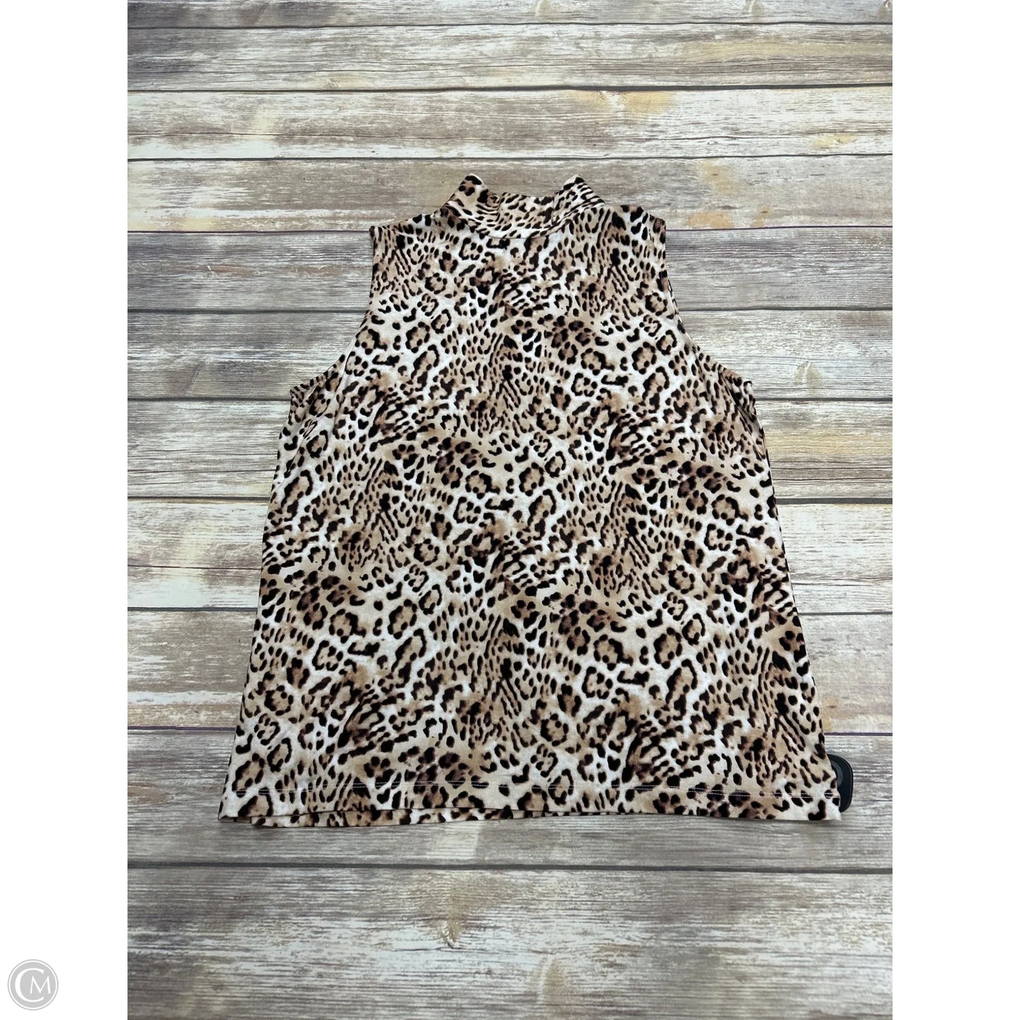 Top Sleeveless By Chicos In Animal Print, Size: L