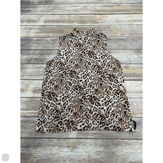 Top Sleeveless By Chicos In Animal Print, Size: L