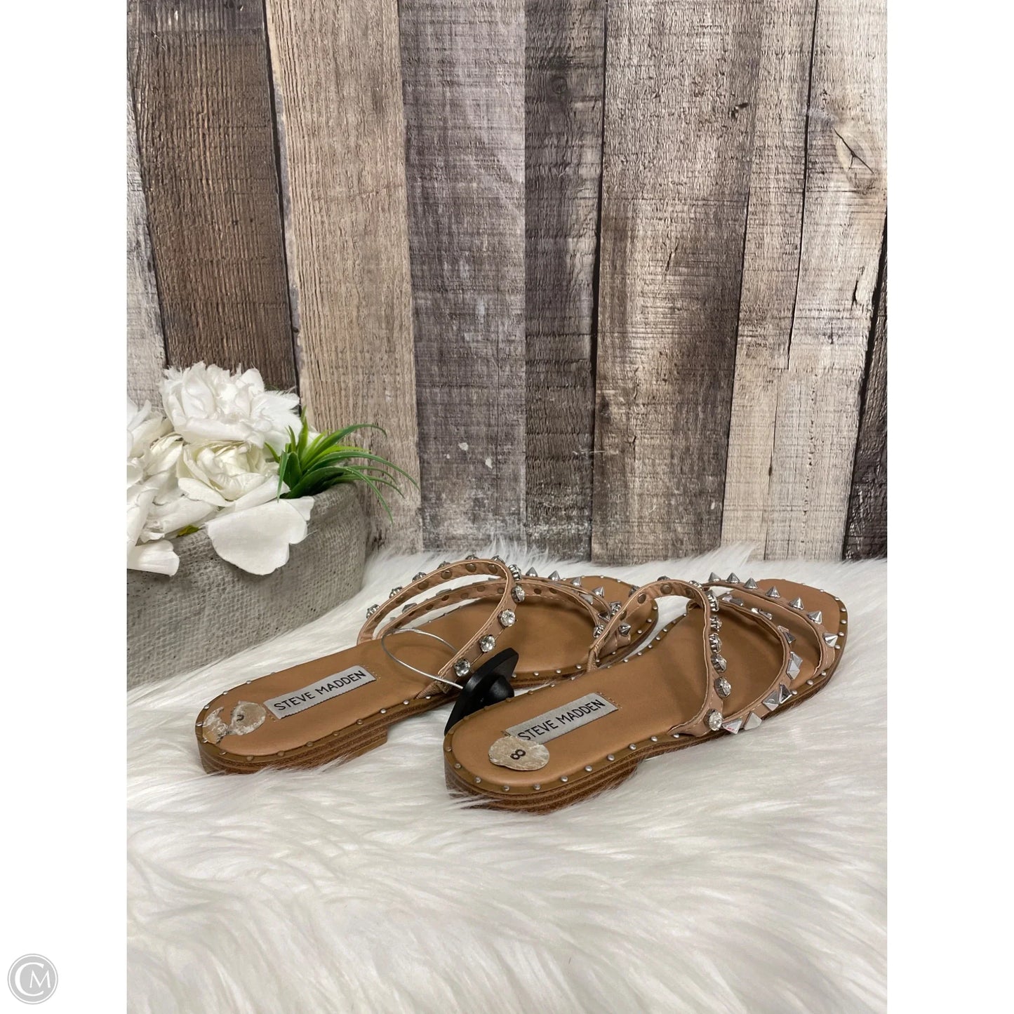 Sandals Flats By Steve Madden In Tan, Size: 8