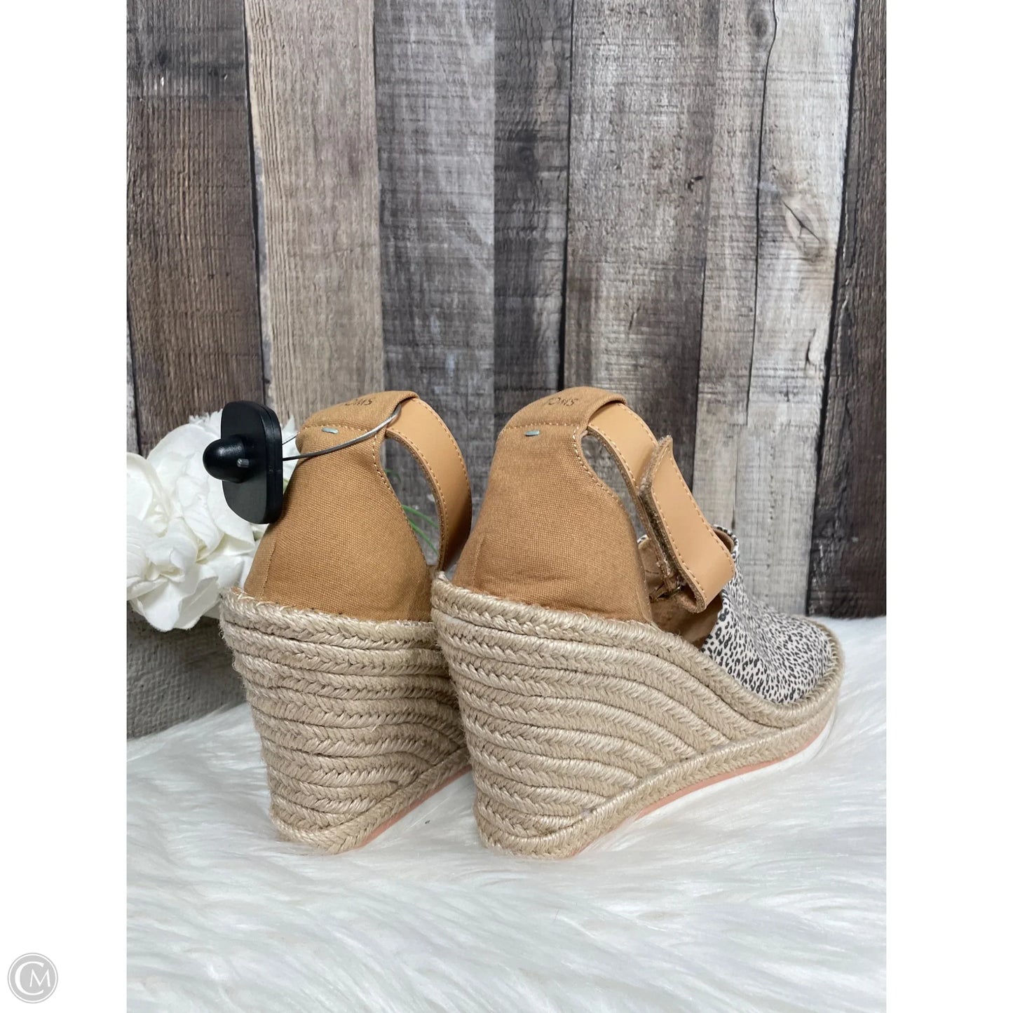 Sandals Heels Wedge By Toms In Tan, Size: 8.5