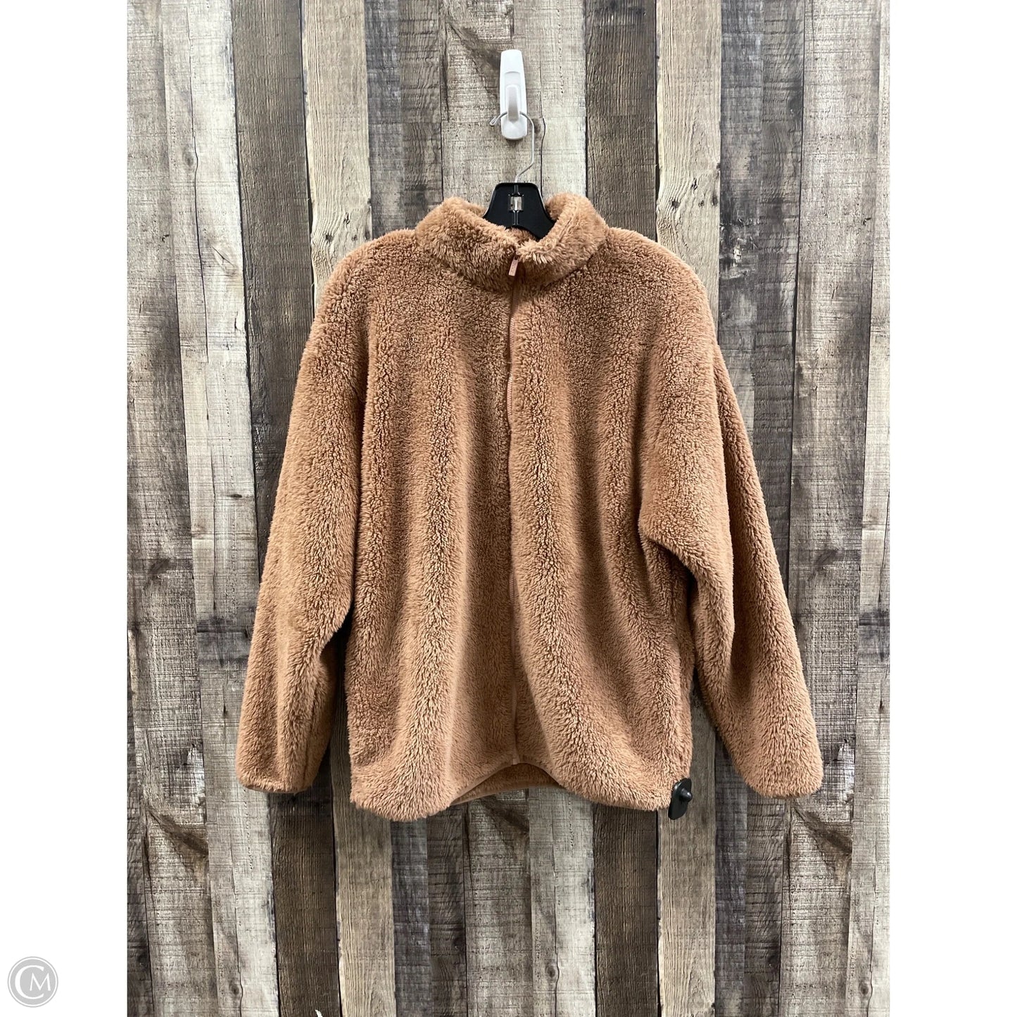 Jacket Fleece By Pink In Tan, Size: M