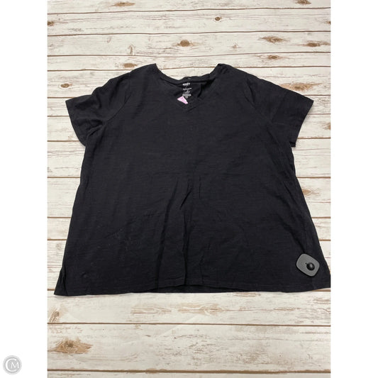 Top Short Sleeve By Sonoma In Black, Size: 1x
