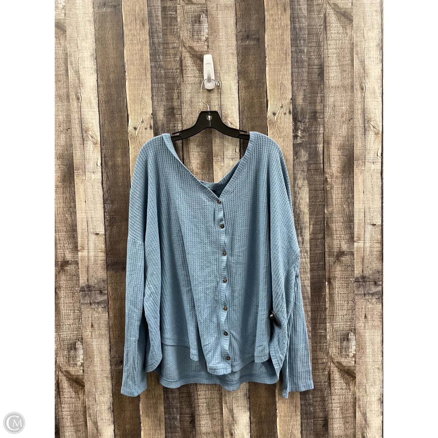 Top Long Sleeve By Wild Fable In Blue, Size: 2x