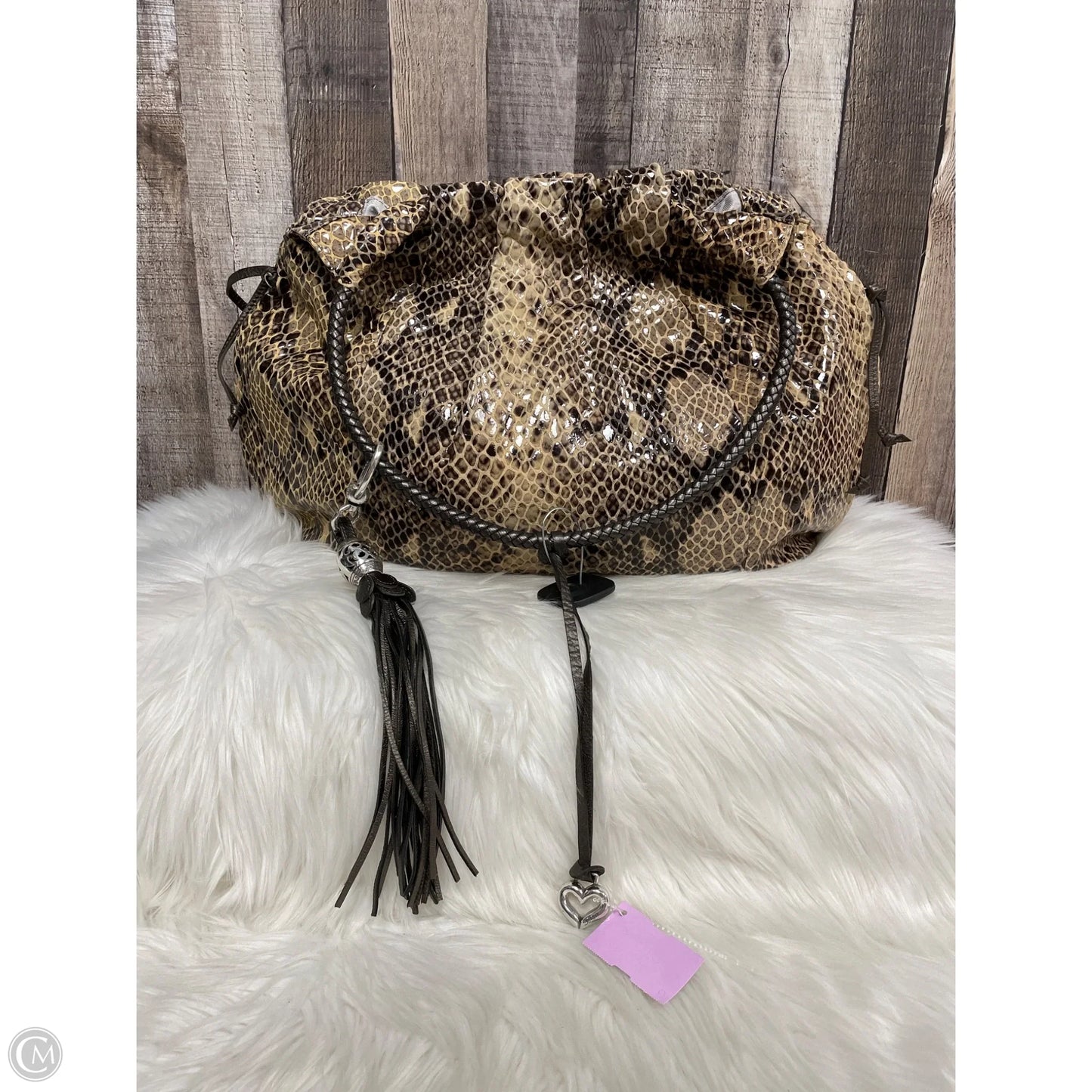 Handbag Leather By Brighton, Size: Large