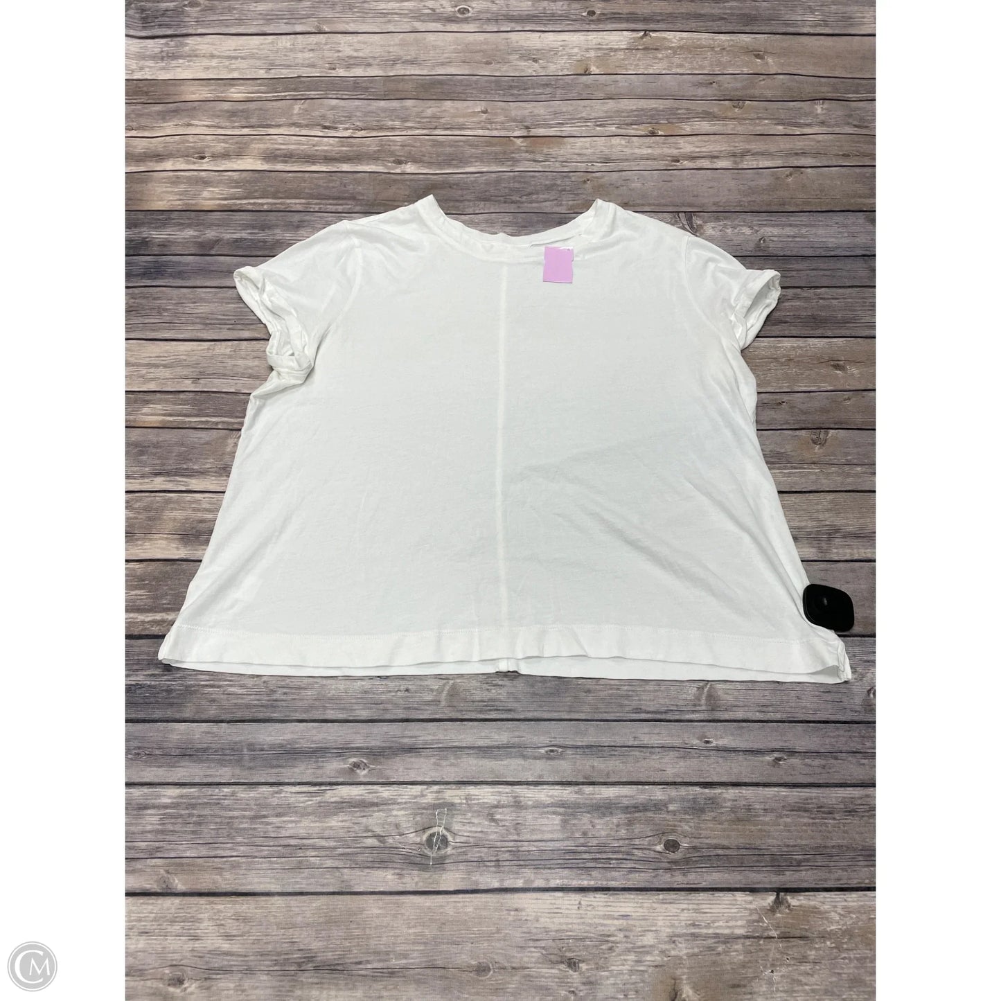 Top Short Sleeve By Loft In White, Size: Xxl