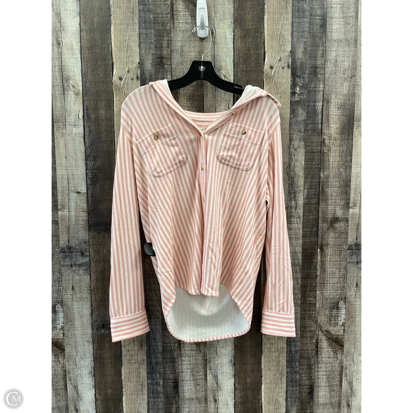 Top Long Sleeve By Faherty In Striped Pattern, Size: S