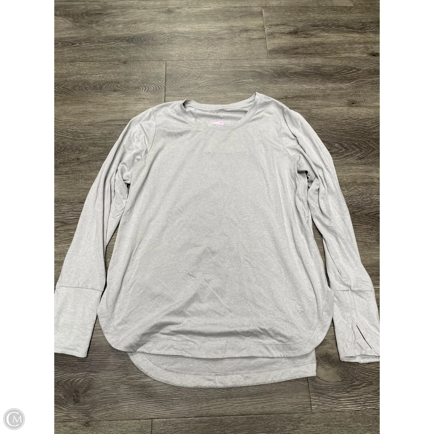 Athletic Top Long Sleeve Crewneck By Athleta In Grey, Size: L