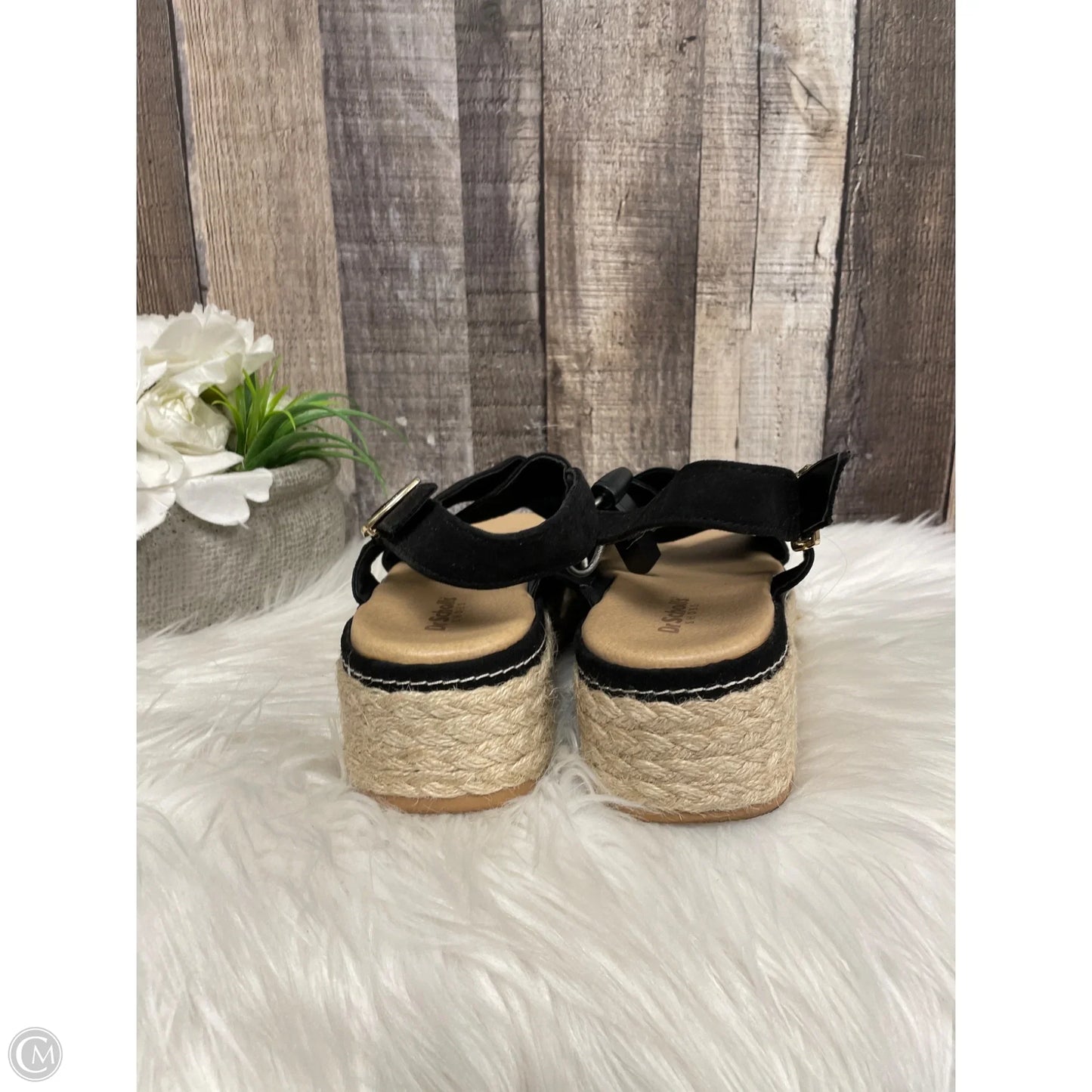 Sandals Heels Wedge By Dr Scholls In Black, Size: 7.5