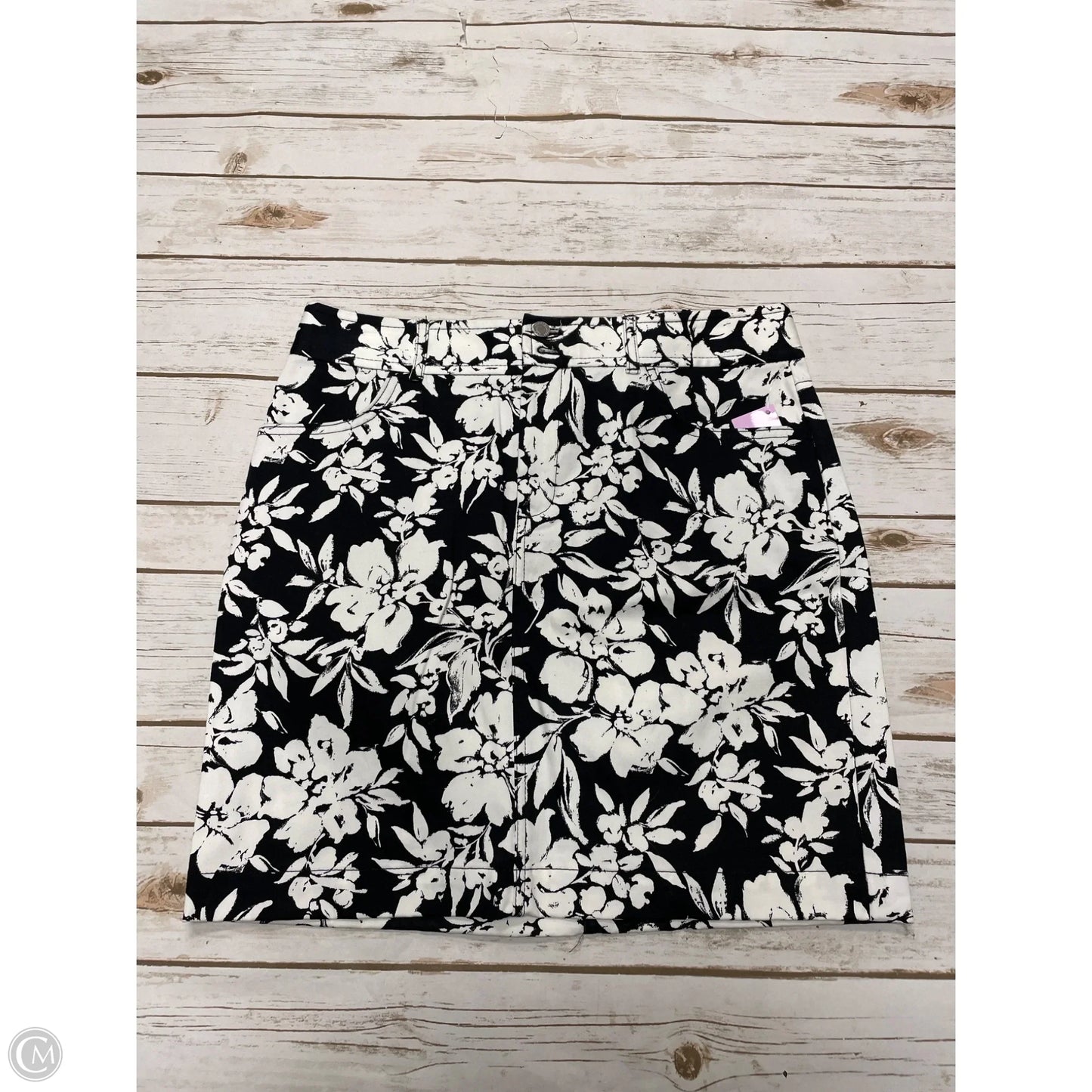 Skirt Midi By Chaps In Black, Size: 8