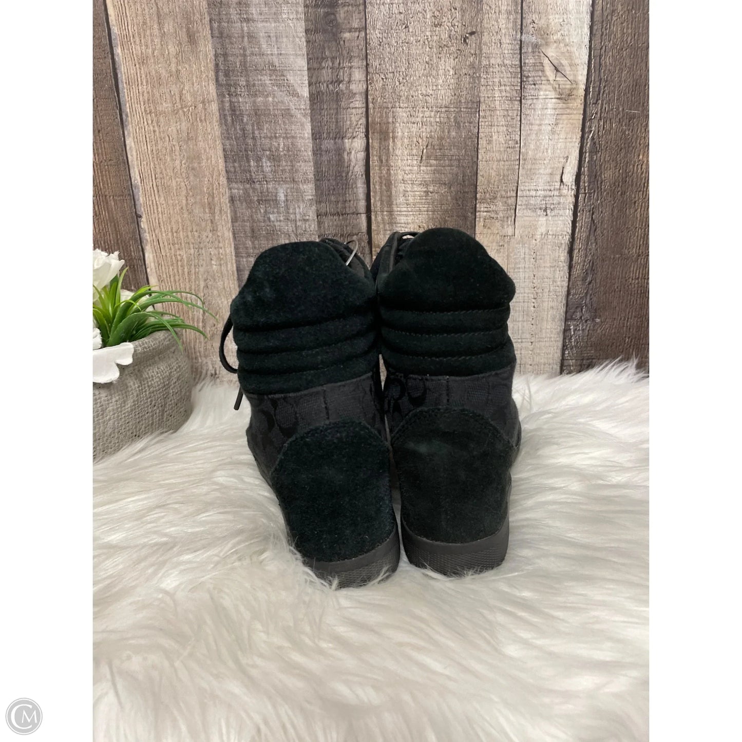 Boots Designer By Coach In Black, Size: 8