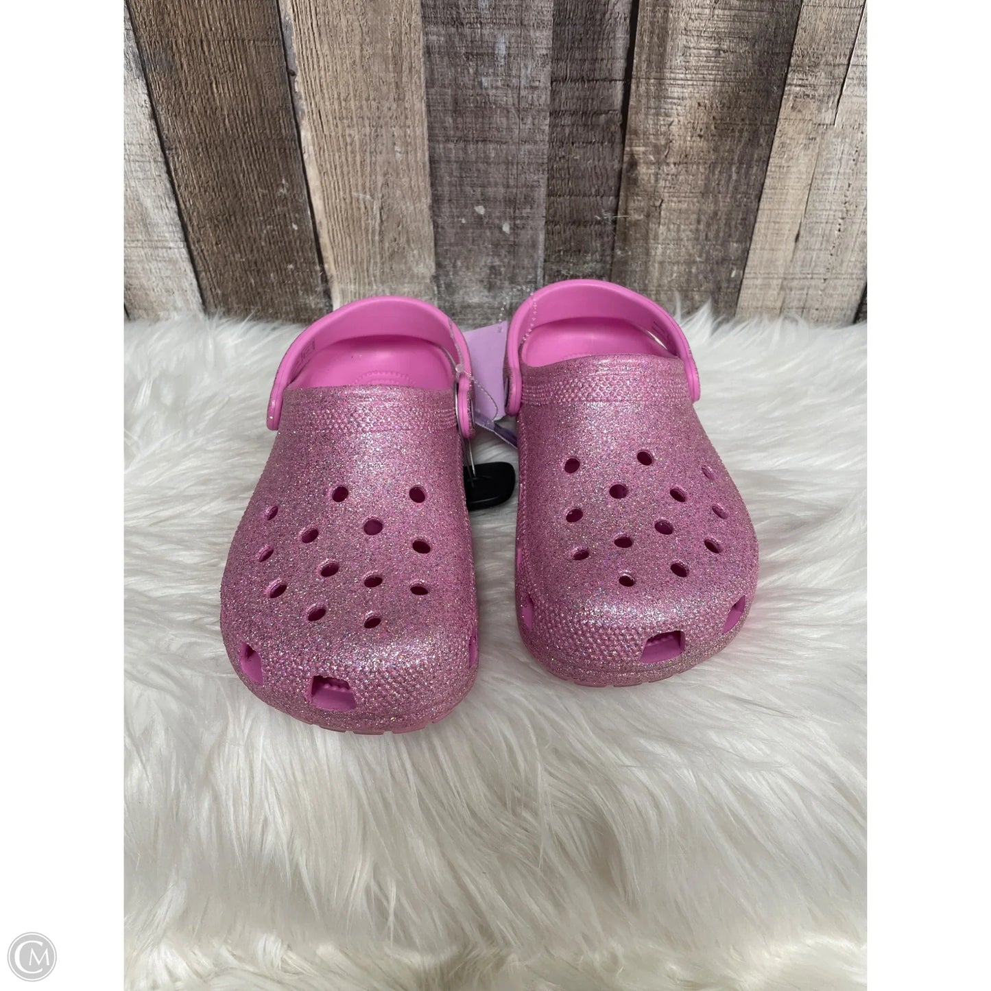 Shoes Flats By Crocs In Pink, Size: 8