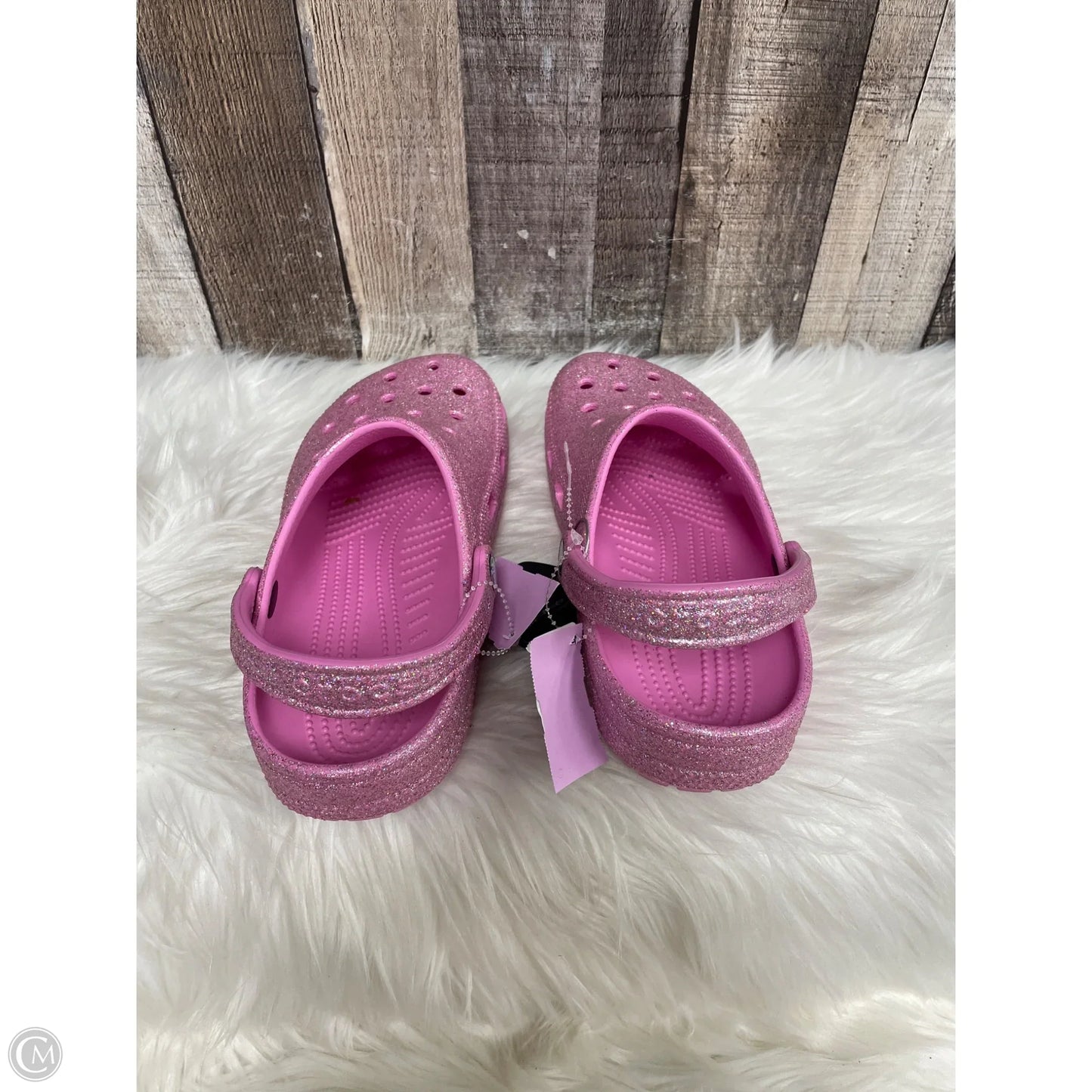 Shoes Flats By Crocs In Pink, Size: 8