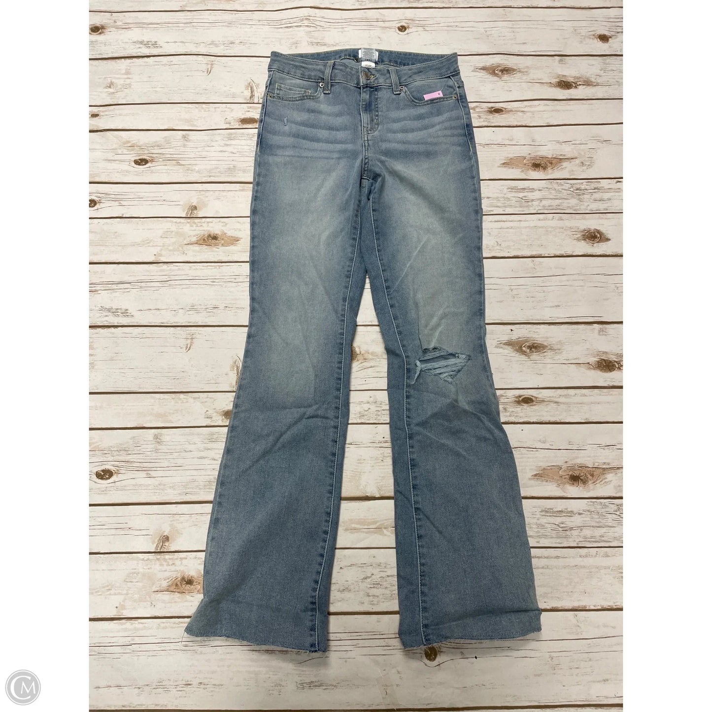 Jeans Straight By Time And Tru In Blue Denim, Size: 4