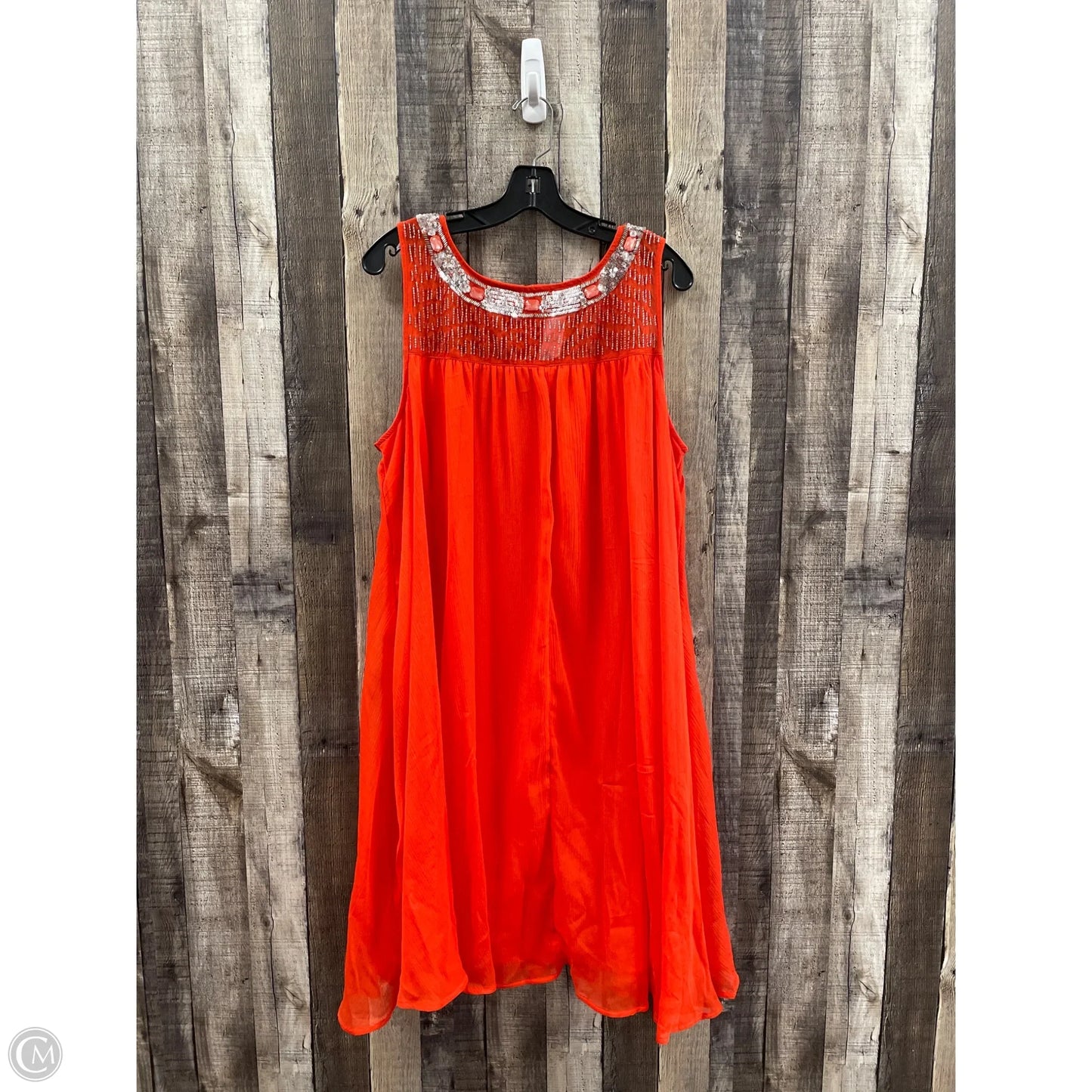Dress Party Midi By Lane Bryant In Orange, Size: 1x