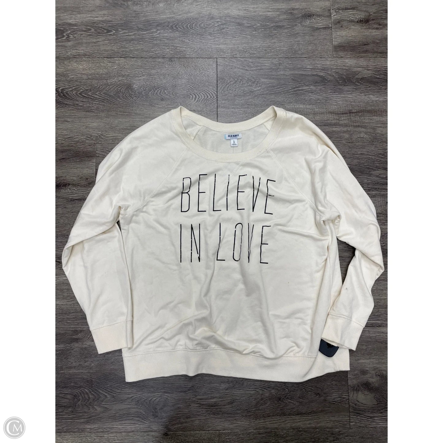 Sweatshirt Crewneck By Old Navy In Ivory, Size: Xl