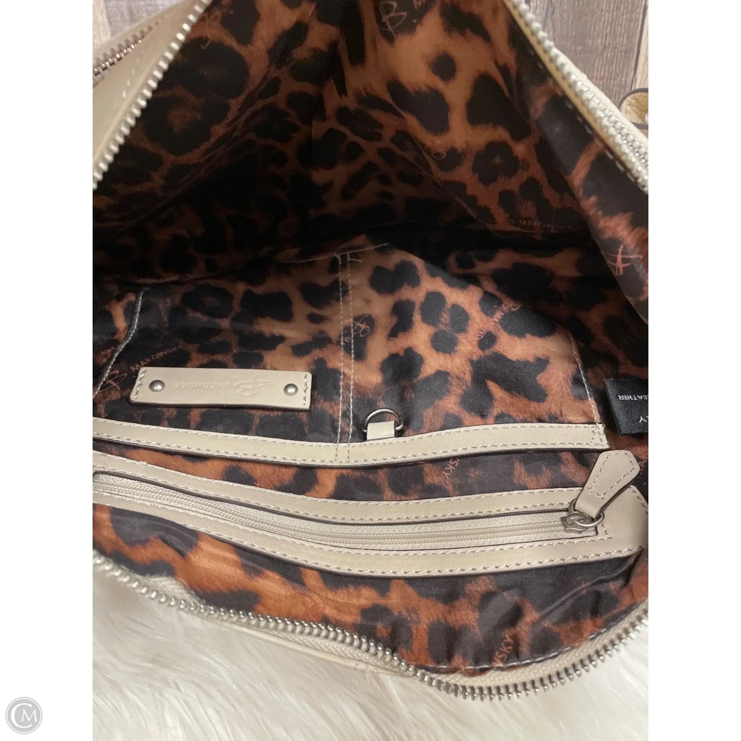 Handbag Leather By B. Makowsky, Size: Large