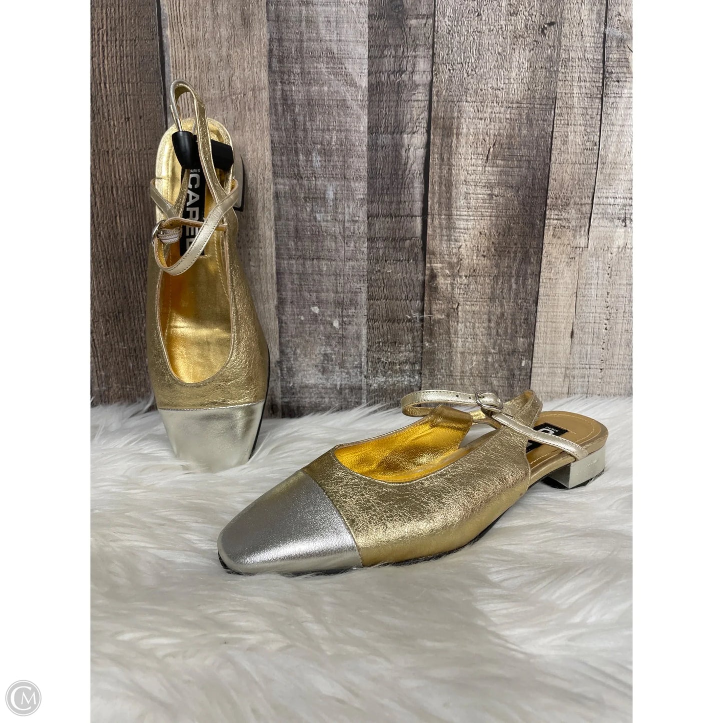 Shoes Flats By Cmb In Gold & Silver, Size: 7