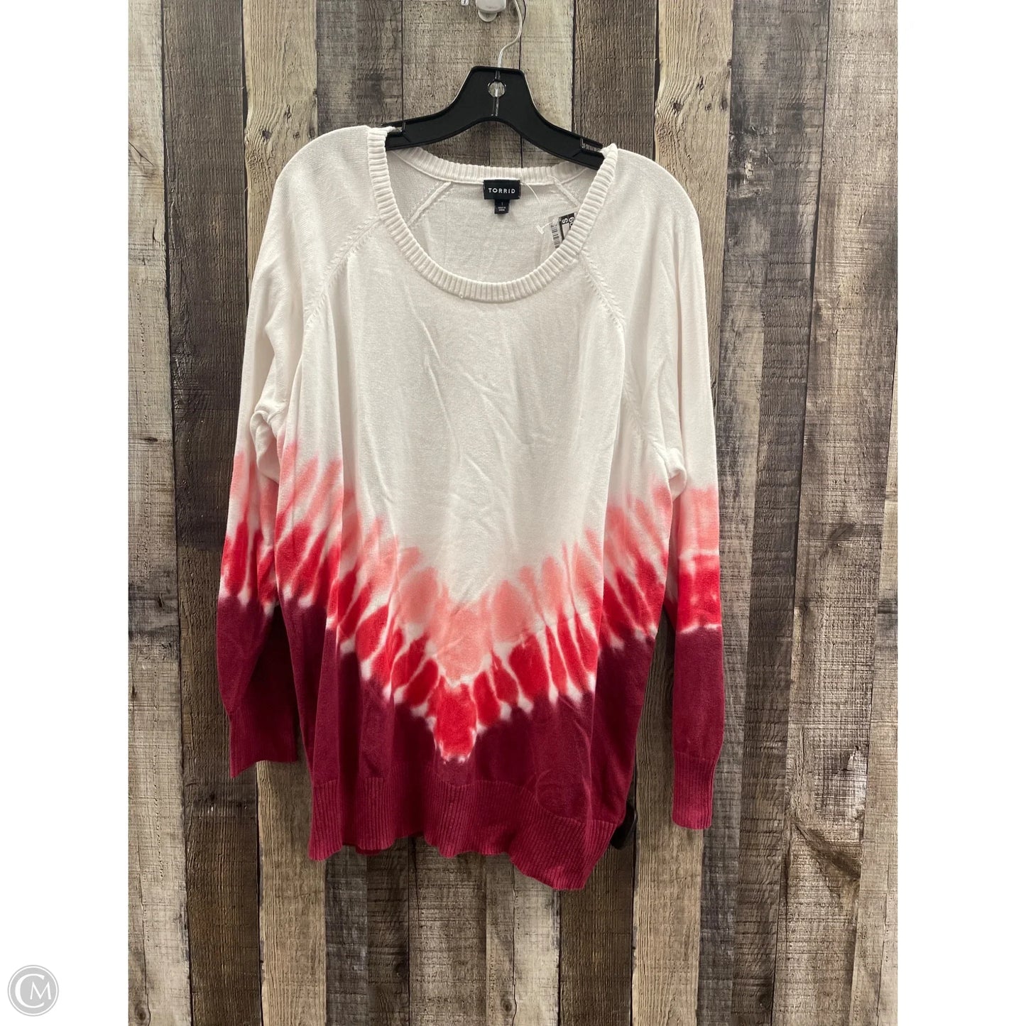 Sweater By Torrid In Tie Dye Print, Size: 1x