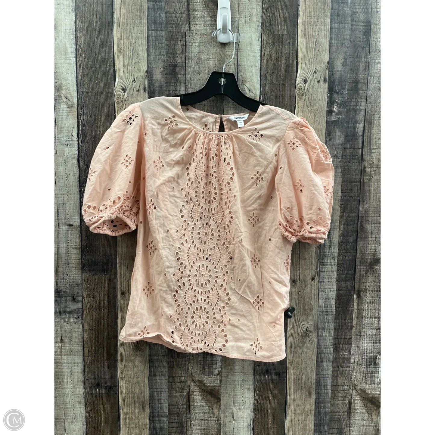 Top Short Sleeve By Loft In Peach, Size: S