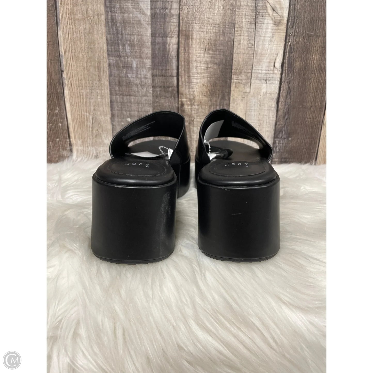 Sandals Heels Platform By A New Day In Black, Size: 10