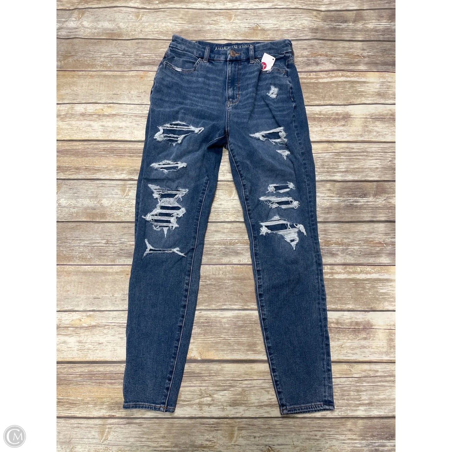 Jeans Jeggings By American Eagle In Blue Denim, Size: 8