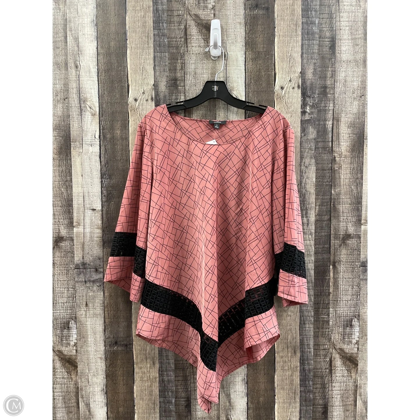 Top 3/4 Sleeve By Alfani In Pink, Size: Xl