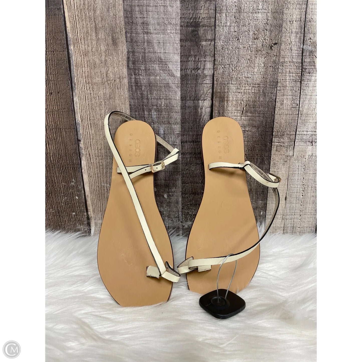 Sandals Flats By Asos In Cream, Size: 5